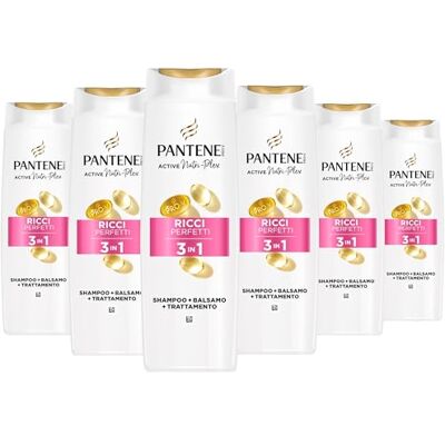 Pantene PRO-V Perfekte Locken, Shampoo, Conditioner und Behandlung, 3 in 6 x 300 ml, für Kräuselungen und Rebellen, bereichert das Haar mit Nährstoffen, ohne Mineralöl, Active Nutri-Plex Pantene PRO-V Perfekte Locken, Shampoo, Conditioner und Behandlung, 3 in 6 x 300 ml, für Kräuselungen und Rebellen, bereichert das Haar mit Nährstoffen, ohne Mineralöl, Active Nutri-Plex