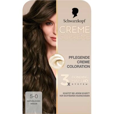 Schwarzkopf Creme Supreme Coloration 5-0 Natürliches Braun (3x 182 ml), dauerhafte Haarfarbe mit Serum und Haar-Maske & SOS-Intensiv-Kur Oil Nutritive (15 ml) für intensive Reparatur Schwarzkopf Creme Supreme Coloration 5-0 Natürliches Braun (3x 182 ml), dauerhafte Haarfarbe mit Serum und Haar-Maske & SOS-Intensiv-Kur Oil Nutritive (15 ml) für intensive Reparatur