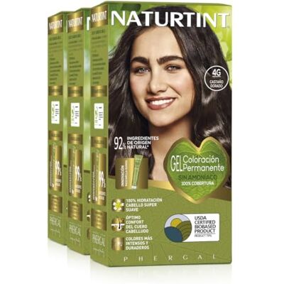 Naturtint Biobased Haarfarbe Oohne Ammoniak 4G Kastaniengold Hoher Anteil an natürlichen Inhaltsstoffen 3er Pack 510 ml Naturtint Biobased Haarfarbe Oohne Ammoniak 4G Kastaniengold Hoher Anteil an natürlichen Inhaltsstoffen 3er Pack 510 ml