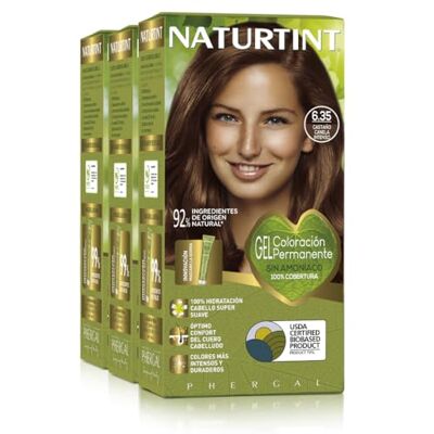 Naturtint Biobased Haarfarbe Oohne Ammoniak 6.35 Tiefes Zimtbraun Hoher Anteil an natürlichen Inhaltsstoffen 3er Pack 510 ml Naturtint Biobased Haarfarbe Oohne Ammoniak 6.35 Tiefes Zimtbraun Hoher Anteil an natürlichen Inhaltsstoffen 3er Pack 510 ml
