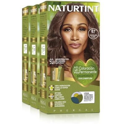Naturtint Biobased Haarfarbe Oohne Ammoniak 6.7 Schokolade Blond Dunkel Hoher Anteil an natürlichen Inhaltsstoffen 3er Pack 510 ml Naturtint Biobased Haarfarbe Oohne Ammoniak 6.7 Schokolade Blond Dunkel Hoher Anteil an natürlichen Inhaltsstoffen 3er Pack 510 ml