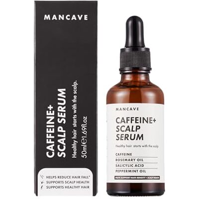 ManCave Caffeine+ Kopfhautserum 50ml Serum für Haarwachstum mit Koffein & Rosmarinöl Kopfhautpflege gegen Schuppen mit Salicylsäure Vegan, Natürlich Scalp Serum ManCave Caffeine+ Kopfhautserum 50ml Serum für Haarwachstum mit Koffein & Rosmarinöl Kopfhautpflege gegen Schuppen mit Salicylsäure Vegan, Natürlich Scalp Serum