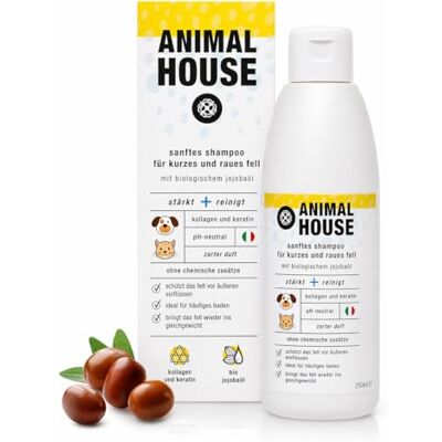 Animal House Flüssiges Shampoo für kurzes und raues Haar natürlich Hypoallegen Parfümiert Grausamkeitsfreie Nährende Verleiht Glanz (Kurzes und raues Haar, 1) Animal House Flüssiges Shampoo für kurzes und raues Haar natürlich Hypoallegen Parfümiert Grausamkeitsfreie Nährende Verleiht Glanz (Kurzes und raues Haar, 1)