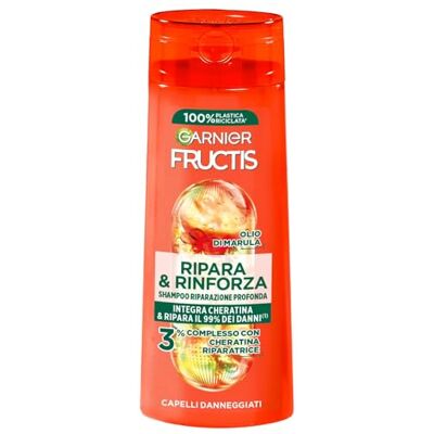 Garnier Fructis Reparatur- und Stärkungsshampoo für beschädigtes Haar, Tiefenreparatur, für stärkeres Haar, mit Marulaöl und reparierendem Keratin, 6 Stück Garnier Fructis Reparatur- und Stärkungsshampoo für beschädigtes Haar, Tiefenreparatur, für stärkeres Haar, mit Marulaöl und reparierendem Keratin, 6 Stück