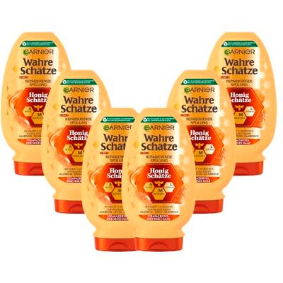Garnier Wahre Schätze Reparierende Spülung Honig Schätze, kräftigt und nährt strapaziertes und brüchiges Haar, 200 ml (6er Pack) Garnier Wahre Schätze Reparierende Spülung Honig Schätze, kräftigt und nährt strapaziertes und brüchiges Haar, 200 ml (6er Pack)