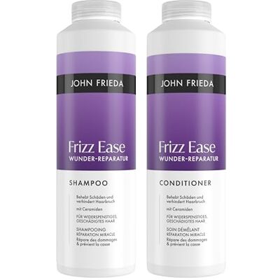 John Frieda Wunder Reparatur Set Shampoo, 500ml & Conditioner, 500ml Frizz Ease Serie Für widerspenstiges, geschädigtes Haar John Frieda Wunder Reparatur Set Shampoo, 500ml & Conditioner, 500ml Frizz Ease Serie Für widerspenstiges, geschädigtes Haar
