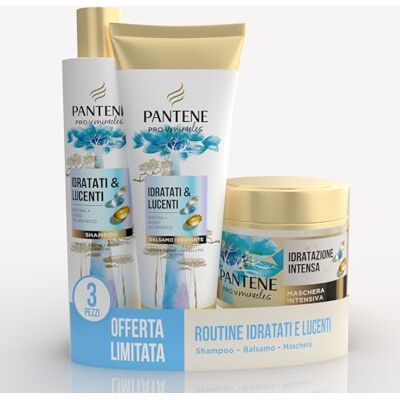 Pantene Pro-V Miracles Feuchtigkeitsspendendes & glänzendes Geschenk-Set für Haare: 1 x Shampoo 250 ml, 1 x Conditioner 160 ml, 1 x Maske 300 ml, verwandelt trockenes und beschädigtes Haar in weiches Pantene Pro-V Miracles Feuchtigkeitsspendendes & glänzendes Geschenk-Set für Haare: 1 x Shampoo 250 ml, 1 x Conditioner 160 ml, 1 x Maske 300 ml, verwandelt trockenes und beschädigtes Haar in weiches