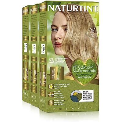 Naturtint Biobased Haarfarbe Oohne Ammoniak 9N Honigblond Hoher Anteil an natürlichen Inhaltsstoffen 3er Pack 510 ml Naturtint Biobased Haarfarbe Oohne Ammoniak 9N Honigblond Hoher Anteil an natürlichen Inhaltsstoffen 3er Pack 510 ml