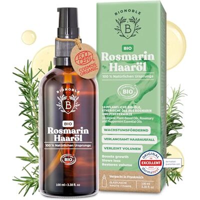 BIONOBLE Rosmarinöl Haare Bio Haaröl Wachstum, Kopfhaut Öl, Bart 100ml BIONOBLE Rosmarinöl Haare Bio Haaröl Wachstum, Kopfhaut Öl, Bart 100ml