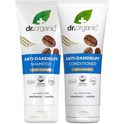Dr.Organic Dr Organic Kaffee Anti-Schuppen-Shampoo und Conditioner 2er-Pack à 200 ml, frei von Parabenen und Sulfaten, für Frauen und Männer, natürlich, vegan, biologisch Dr.Organic Dr Organic Kaffee Anti-Schuppen-Shampoo und Conditioner 2er-Pack à 200 ml, frei von Parabenen und Sulfaten, für Frauen und Männer, natürlich, vegan, biologisch