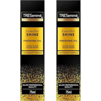 TRESemmé Lamellar Shine Nährendes Haaröl, Für Alle Haartypen, Seidiges und Glänzendes Haar, Verstärkte Haarfasern, Leichte Textur, Nicht Fettend, Mit Lamellar-Technologie, 2x 75 ml TRESemmé Lamellar Shine Nährendes Haaröl, Für Alle Haartypen, Seidiges und Glänzendes Haar, Verstärkte Haarfasern, Leichte Textur, Nicht Fettend, Mit Lamellar-Technologie, 2x 75 ml