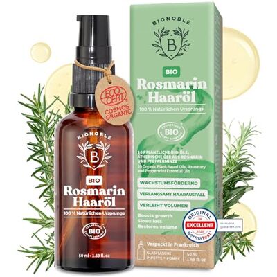 BIONOBLE Rosmarinöl Haare Bio Haaröl Wachstum, Kopfhaut Öl, Bart 50ml BIONOBLE Rosmarinöl Haare Bio Haaröl Wachstum, Kopfhaut Öl, Bart 50ml
