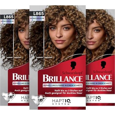 Brillance Schwarzkopf Intensiv-Color-Creme L865 Honigbraun (170 ml) Permanente Haarfarbe mit perfekter Grauabdeckung, Coloration mit pflegendem Biotin-Komplex, bis zu 12 Wochen intensive Farbe Brillance Schwarzkopf Intensiv-Color-Creme L865 Honigbraun (170 ml) Permanente Haarfarbe mit perfekter Grauabdeckung, Coloration mit pflegendem Biotin-Komplex, bis zu 12 Wochen intensive Farbe