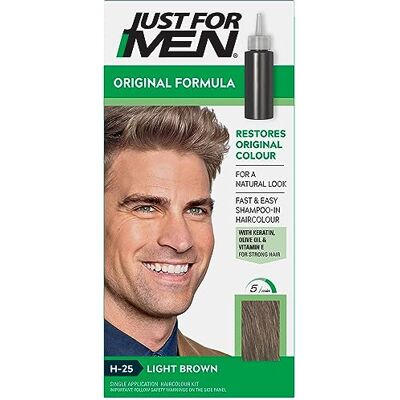 Just for men Haarfarbe Formel in Farbe Hellbraun, Die Natürliche Haarfarbe zurückbringt, H25 Just for men Haarfarbe Formel in Farbe Hellbraun, Die Natürliche Haarfarbe zurückbringt, H25