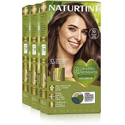 Naturtint Biobased Haarfarbe Oohne Ammoniak 5G Kastanienglodbraun Hell Hoher Anteil an natürlichen Inhaltsstoffen 3er Pack 510 ml Naturtint Biobased Haarfarbe Oohne Ammoniak 5G Kastanienglodbraun Hell Hoher Anteil an natürlichen Inhaltsstoffen 3er Pack 510 ml