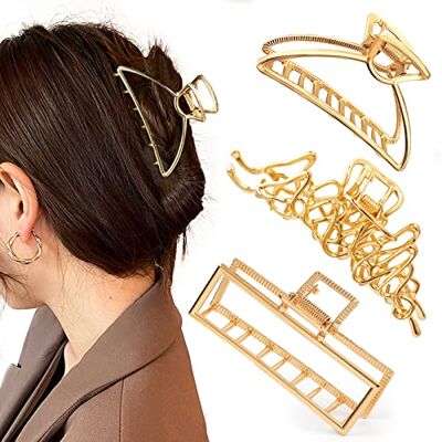 Mehayi 3er-Pack Haarklammern für dickes, schweres Haar, große rutschfeste Haarspangen-Klauenklemme, starker Halt, Krallenspangen für langes Haar, modisches Haarstyling-Zubehör für Frauen und Mädchen Mehayi 3er-Pack Haarklammern für dickes, schweres Haar, große rutschfeste Haarspangen-Klauenklemme, starker Halt, Krallenspangen für langes Haar, modisches Haarstyling-Zubehör für Frauen und Mädchen