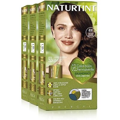 Naturtint Biobased Haarfarbe Oohne Ammoniak 4W Strahlendes Dunkelbraun Hoher Anteil an natürlichen Inhaltsstoffen 3er Pack 510 ml… Naturtint Biobased Haarfarbe Oohne Ammoniak 4W Strahlendes Dunkelbraun Hoher Anteil an natürlichen Inhaltsstoffen 3er Pack 510 ml…