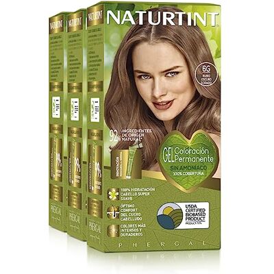 Naturtint Biobased Haarfarbe Oohne Ammoniak 6G Goldblond Dunkel Hoher Anteil an natürlichen Inhaltsstoffen 3er Pack 510 ml Naturtint Biobased Haarfarbe Oohne Ammoniak 6G Goldblond Dunkel Hoher Anteil an natürlichen Inhaltsstoffen 3er Pack 510 ml