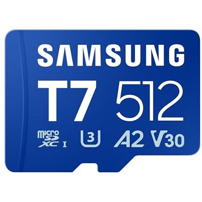 Samsung T7 microSD-Karte, 512 GB, Speicherkarte für Mobile Games auf Smartphones, Tablets und Handheld-Konsolen, UHS-I U3, Full HD & 4K UHD, 170 MB/s Lesen, MB-MB512T/WW Samsung T7 microSD-Karte, 512 GB, Speicherkarte für Mobile Games auf Smartphones, Tablets und Handheld-Konsolen, UHS-I U3, Full HD & 4K UHD, 170 MB/s Lesen, MB-MB512T/WW