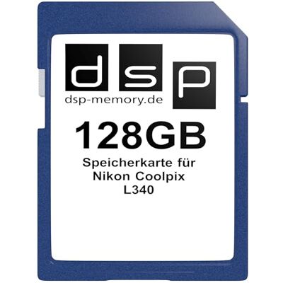 DSP Memory 128GB Speicherkarte für Nikon Coolpix L340 DSP Memory 128GB Speicherkarte für Nikon Coolpix L340
