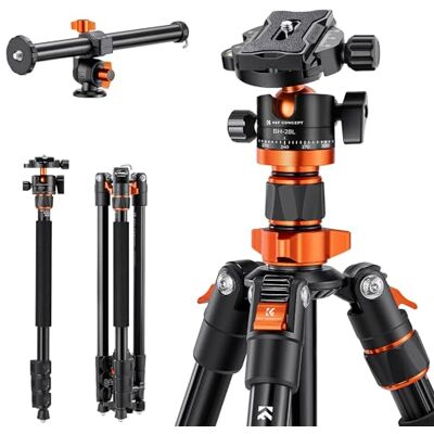 K&F CONCEPT 200CM/78inch Stativ, Kamera Stativ,Tripod mit 90° Mittelsäulen Einbeinstativ-Funktion, 360° Kugelkopf und 1/4'' Gewinde Tripod für DSLR-Kamera K&F CONCEPT 200CM/78inch Stativ, Kamera Stativ,Tripod mit 90° Mittelsäulen Einbeinstativ-Funktion, 360° Kugelkopf und 1/4'' Gewinde Tripod für DSLR-Kamera