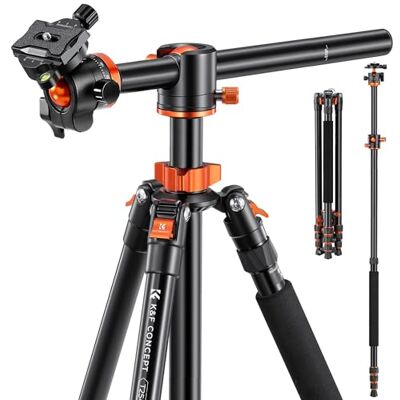 K&F CONCEPT 238CM Stativ, T254A8(SA254T1) Kamerastativ mit verlängerten 90° Mittelsäulen, 360° Panorama Fotostativ mit Tragtasche, Tripod mit Schnellwechselpatte für Digitalkamera K&F CONCEPT 238CM Stativ, T254A8(SA254T1) Kamerastativ mit verlängerten 90° Mittelsäulen, 360° Panorama Fotostativ mit Tragtasche, Tripod mit Schnellwechselpatte für Digitalkamera