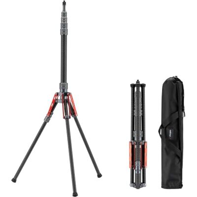 Walimex pro Carbon Lampenstativ C-200 2 m Höhe, 600 g leichtes Lichtstativ, Blitzstativ mit 5/8 Zoll Spigot für LED Studioleuchte, Fotostudio und Videoaufnahmen Walimex pro Carbon Lampenstativ C-200 2 m Höhe, 600 g leichtes Lichtstativ, Blitzstativ mit 5/8 Zoll Spigot für LED Studioleuchte, Fotostudio und Videoaufnahmen