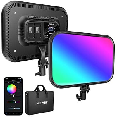 NEEWER RGB168 18,3" 60W RGB LED Videoleuchte Panel mit APP Steuerung 360 ° Vollfarbe Dimmbar 2500K~8500K Video Fotolicht CRI/TLCI 97+ mit 17 Spezialszenen Effekt Studio Dauerlicht Fotografie Key Light NEEWER RGB168 18,3" 60W RGB LED Videoleuchte Panel mit APP Steuerung 360 ° Vollfarbe Dimmbar 2500K~8500K Video Fotolicht CRI/TLCI 97+ mit 17 Spezialszenen Effekt Studio Dauerlicht Fotografie Key Light