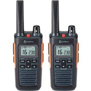 Cobra RX680 Walkie Talkies - 10 km Reichweite - IP54 - Schwarz & Orange Cobra RX680 Walkie Talkies - 10 km Reichweite - IP54 - Schwarz & Orange