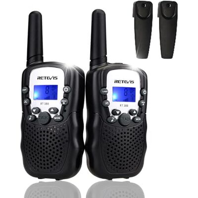 Retevis RT388 Walkie Talkie Kinder, Spielzeug ab 4-12 Jahre für Camping Kinderspielzeug mit Tastensperre, Park Garten Abenteuer, 8 Kanäle, VOX Freisprechen, LCD Hintergrundbeleuchtung Taschenlampe Retevis RT388 Walkie Talkie Kinder, Spielzeug ab 4-12 Jahre für Camping Kinderspielzeug mit Tastensperre, Park Garten Abenteuer, 8 Kanäle, VOX Freisprechen, LCD Hintergrundbeleuchtung Taschenlampe