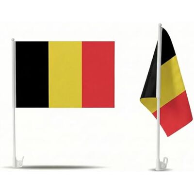 Sonia Originelli 2er Set Auto Fahne Belgien Autofahnen Belgische Flagge 30 x 45 cm, Fußball Fanartikel, WM & EM, Länderflagge Belgien Sonia Originelli 2er Set Auto Fahne Belgien Autofahnen Belgische Flagge 30 x 45 cm, Fußball Fanartikel, WM & EM, Länderflagge Belgien