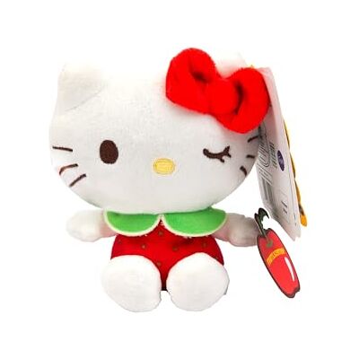 Hello Kitty Macedonia Scented Plush, 12cm Red Dress Wink, Cute Character in Red Dress, Scented Soft Toy, Official Licensed Merchandise, for Fans, Suitable for Ages 4+ Hello Kitty Macedonia Scented Plush, 12cm Red Dress Wink, Cute Character in Red Dress, Scented Soft Toy, Official Licensed Merchandise, for Fans, Suitable for Ages 4+