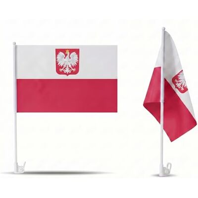 Sonia Originelli 2er Set Auto Fahne Polen Autofahnen Polnische Flagge 30 x 45 cm, Fußball Fanartikel, WM & EM, Länderflagge Polen Sonia Originelli 2er Set Auto Fahne Polen Autofahnen Polnische Flagge 30 x 45 cm, Fußball Fanartikel, WM & EM, Länderflagge Polen