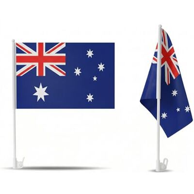 Sonia Originelli 2er Set Auto Fahne Australien Autofahnen Australische Flagge 30 x 45 cm, Fußball Fanartikel, WM & EM, Länderflagge Australien Sonia Originelli 2er Set Auto Fahne Australien Autofahnen Australische Flagge 30 x 45 cm, Fußball Fanartikel, WM & EM, Länderflagge Australien