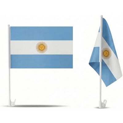 Sonia Originelli 2er Set Auto Fahne Argentinien Autofahnen Argentinische Flagge 30 x 45 cm, Fußball Fanartikel, WM & EM, Länderflagge Argentinien Sonia Originelli 2er Set Auto Fahne Argentinien Autofahnen Argentinische Flagge 30 x 45 cm, Fußball Fanartikel, WM & EM, Länderflagge Argentinien