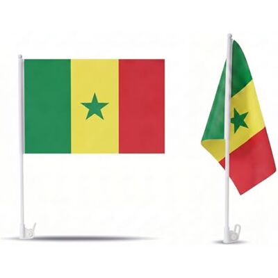 Sonia Originelli 2er Set Auto Fahne Senegal Autofahnen Senegalesische Flagge 30 x 45 cm, Fußball Fanartikel, WM & EM, Länderflagge Senegal Sonia Originelli 2er Set Auto Fahne Senegal Autofahnen Senegalesische Flagge 30 x 45 cm, Fußball Fanartikel, WM & EM, Länderflagge Senegal