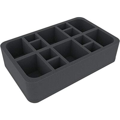 Feldherr HSMEDQ065BO 65 mm Half-Size Schaumstoffeinlage mit 14 Fächern Feldherr HSMEDQ065BO 65 mm Half-Size Schaumstoffeinlage mit 14 Fächern