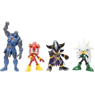 Sonic The Hedgehog DC x Sonic Power vs Speed Actionfiguren-Multipack, Jakks Pacific, 18cm große Darkseid Classic Actionfigur, 13cm große Shadow-Figur mit leuchtendem Batman-Logo und eine Sammlerverpackung. Sonic The Hedgehog DC x Sonic Power vs Speed Actionfiguren-Multipack, Jakks Pacific, 18cm große Darkseid Classic Actionfigur, 13cm große Shadow-Figur mit leuchtendem Batman-Logo und eine Sammlerverpackung.