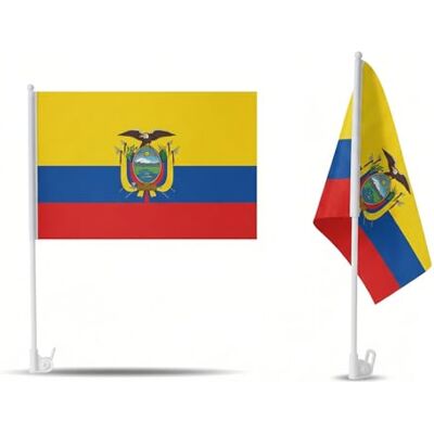 Sonia Originelli 2er Set Auto Fahne Ecuador Autofahnen Ecuadorianische Flagge 30 x 45 cm, Fußball Fanartikel, WM & EM, Länderflagge Ecuador Sonia Originelli 2er Set Auto Fahne Ecuador Autofahnen Ecuadorianische Flagge 30 x 45 cm, Fußball Fanartikel, WM & EM, Länderflagge Ecuador