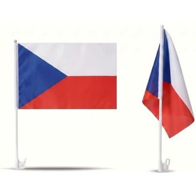 Sonia Originelli 2er Set Auto Fahne Tschechien Autofahnen Tschechische Flagge 30 x 45 cm, Fußball Fanartikel, WM & EM, Länderflagge Tschechien Sonia Originelli 2er Set Auto Fahne Tschechien Autofahnen Tschechische Flagge 30 x 45 cm, Fußball Fanartikel, WM & EM, Länderflagge Tschechien
