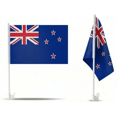 Sonia Originelli 2er Set Auto Fahne Neuseeland Autofahnen Neuseeländische Flagge 30 x 45 cm, Fußball Fanartikel, WM & EM, Länderflagge Neuseeland Sonia Originelli 2er Set Auto Fahne Neuseeland Autofahnen Neuseeländische Flagge 30 x 45 cm, Fußball Fanartikel, WM & EM, Länderflagge Neuseeland