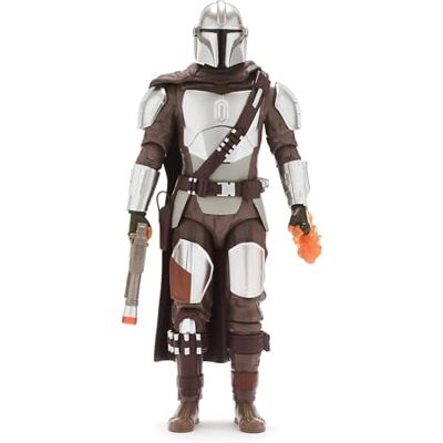 Disney Official Star Wars The Mandalorian Sprechende Actionfigur mit leuchtendem Flammenwerfer, Soundeffekten und Charaktersätzen Bewegliche Figur 33 cm Disney Official Star Wars The Mandalorian Sprechende Actionfigur mit leuchtendem Flammenwerfer, Soundeffekten und Charaktersätzen Bewegliche Figur 33 cm