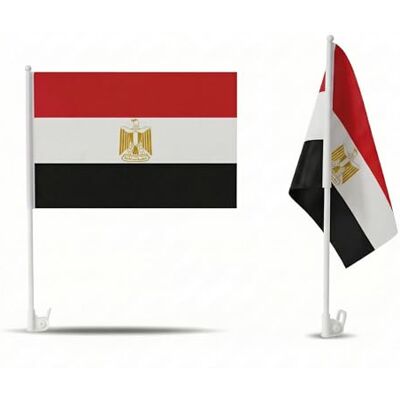 Sonia Originelli 2er Set Auto Fahne Ägypten Autofahnen Ägyptische Flagge 30 x 45 cm, Fußball Fanartikel, WM & EM, Länderflagge Ägypten Sonia Originelli 2er Set Auto Fahne Ägypten Autofahnen Ägyptische Flagge 30 x 45 cm, Fußball Fanartikel, WM & EM, Länderflagge Ägypten