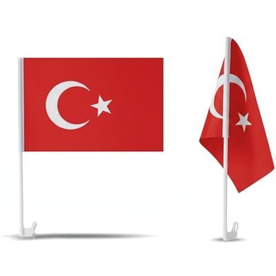 Sonia Originelli 2er Set Auto Fahne Türkei Autofahnen Türkische Flagge 30 x 45 cm, Fußball Fanartikel, WM & EM, Länderflagge Türkei Sonia Originelli 2er Set Auto Fahne Türkei Autofahnen Türkische Flagge 30 x 45 cm, Fußball Fanartikel, WM & EM, Länderflagge Türkei