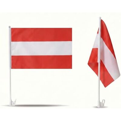 Sonia Originelli 2er Set Auto Fahne Österreich Autofahnen Österreichische Flagge 30 x 45 cm, Fußball Fanartikel, WM & EM, Länderflagge Österreich Sonia Originelli 2er Set Auto Fahne Österreich Autofahnen Österreichische Flagge 30 x 45 cm, Fußball Fanartikel, WM & EM, Länderflagge Österreich