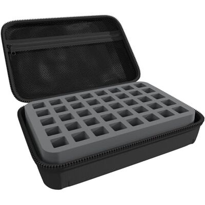 Feldherr Half-Size Case 50 für bis zu 80 Rollenspiel-Würfel Modernes, staubgeschütztes EVA-Case mit 2 Schaumstoffeinlagen für W6-Würfel bis 22 mm Kantenlänge Noir Feldherr Half-Size Case 50 für bis zu 80 Rollenspiel-Würfel Modernes, staubgeschütztes EVA-Case mit 2 Schaumstoffeinlagen für W6-Würfel bis 22 mm Kantenlänge Noir