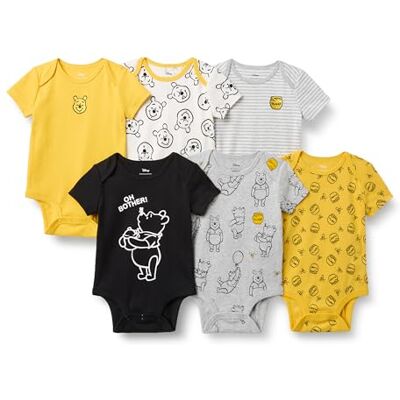 Amazon Disney Marvel Star Wars Unisex Baby Kurzärmelige Bodys, 6er-Pack, Winnie The Pooh Oh Bother, 0 Monate Amazon Disney Marvel Star Wars Unisex Baby Kurzärmelige Bodys, 6er-Pack, Winnie The Pooh Oh Bother, 0 Monate