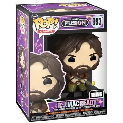 Funko POP Games Fusion: The Thing R.J. MacReady Figurine Offizielles Horror Merch Vinyl Sammelfigur als Regal Deko Geschenkidee zum Geburtstag für Fans und Sammler Funko POP Games Fusion: The Thing R.J. MacReady Figurine Offizielles Horror Merch Vinyl Sammelfigur als Regal Deko Geschenkidee zum Geburtstag für Fans und Sammler