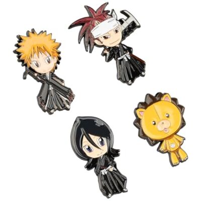Grupo Erik Bleach Anime Manga Broche Anstecker Pin Merch Geschenke Broschen für Kleidung Set 4 Buttons Kawaii Stuff Accessoires Fanartikel Grupo Erik Bleach Anime Manga Broche Anstecker Pin Merch Geschenke Broschen für Kleidung Set 4 Buttons Kawaii Stuff Accessoires Fanartikel