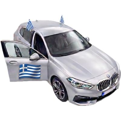 Sonia Originelli 2er Set Auto Fahne Griechenland Fensterfahnen Greek Flagge 30 x 45 cm, Fußball Fanartikel, Länderflagge für WM & EM Sonia Originelli 2er Set Auto Fahne Griechenland Fensterfahnen Greek Flagge 30 x 45 cm, Fußball Fanartikel, Länderflagge für WM & EM